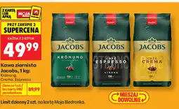Biedronka Kawa ziarnista Jacobs, 1 kg: Krönung, Crema, Espresso oferta