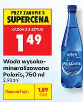 Biedronka Woda wysokozmineralizowana Polaris oferta