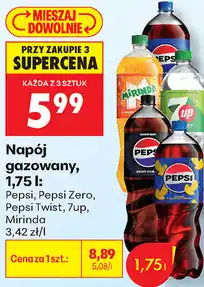 Biedronka Napój gazowany Pepsi, Pepsi Zero, Pepsi Twist, 7up, Mirinda oferta
