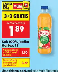 Biedronka Sok 100% jabłko Hortex oferta