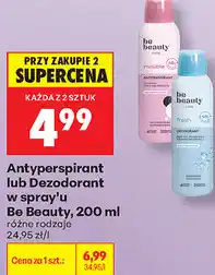 Biedronka Antyperspirant lub Dezodorant w spray'u Be Beauty oferta
