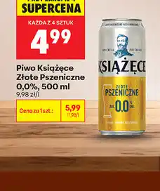 Biedronka Piwo Książęce Złote Pszeniczne 0,0% oferta