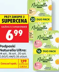 Biedronka Podpaski Naturella Ultra: 14 szt., 16 szt., 20 szt oferta