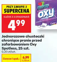 Biedronka Jednorazowe chusteczki chroniące pranie przed zafarbowaniem Oxy Spotless, 25 szt oferta