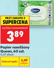 Biedronka Papier nawilżany Queen, 60 szt oferta