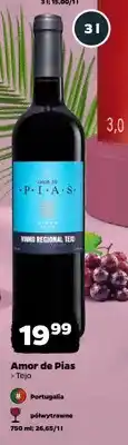 Netto Wino czerwone półwytrawne Amor de Pias Tejo oferta