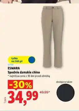 Lidl Spodnie damskie chino Esmara oferta
