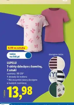 Lidl T-shirty dziecięce z bawełną Lupilu 2-pak oferta