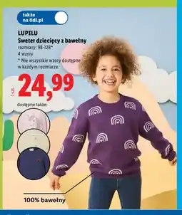 Lidl Sweter dziecięcy z bawełny Lupilu oferta