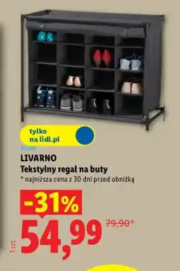 Lidl Tekstylny regał na buty Livarno oferta