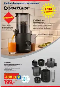 Lidl Wyciskarka wolnoobrotowa Silvercrest oferta