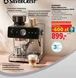 Lidl Ekspres kolbowy smart z wbudowanym młynkiem Silvercrest 1500W oferta