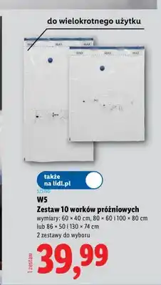 Lidl Zestaw 10 worków próżniowych W5 oferta