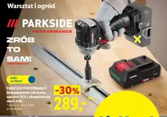 PARKSIDE PERFORMANCE Akumulatorowa zakrętarka udarowa 20 V z akumulatorem smart 4 Ah