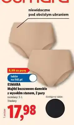 Lidl ESMARA Majtki bezszwowe damskie z wysokim stanem, 2 pary oferta