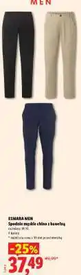 Lidl ESMARA MEN Spodnie męskie chino z bawełną oferta