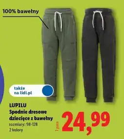 Lidl LUPILU Spodnie dresowe dziecięce z bawełny oferta