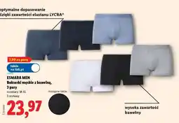 Lidl Esmara men Bokserki męskie z bawełną, 3 pary oferta