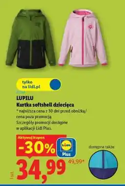 Lidl Lupilu Kurtka softshell dziecięca oferta