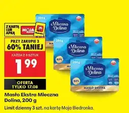 Biedronka Masło Ekstra Mleczna Dolina 200 g oferta