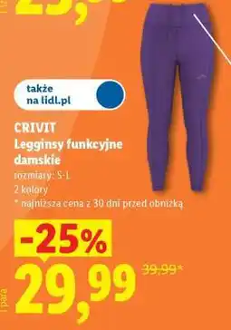 Lidl CRIVIT Legginsy funkcyjne damskie oferta