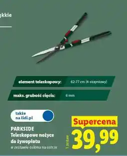 Lidl Parkside Teleskopowe nożyce do żywopłotu oferta