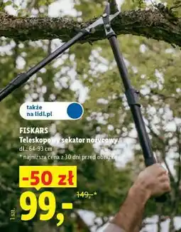 Lidl FISKARS Teleskopowy sekator nożycowy oferta