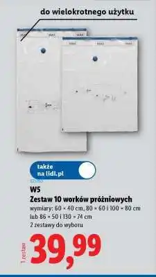 Lidl Zestaw 10 worków próżniowych oferta