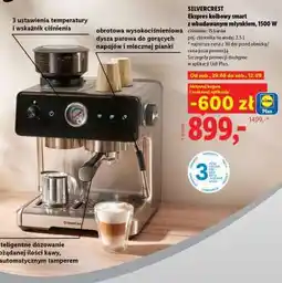 Lidl SILVERCREST Ekspres kolbowy smart z wbudowanym młynkiem, 1500 W oferta
