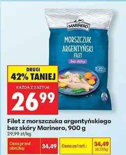 Biedronka Filet z morszczuka argentyńskiego bez skóry Marinero, 900 g oferta