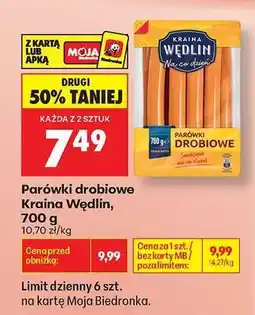 Biedronka Parówki drobiowe Kraina Wędlin 700 g oferta