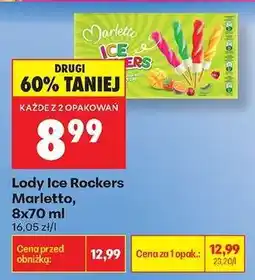 Biedronka Lody Ice Rockers Marletto 8x70 ml oferta