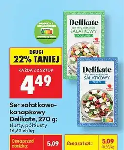 Biedronka Ser sałatkowokanapkowy Delikate, 270 g oferta