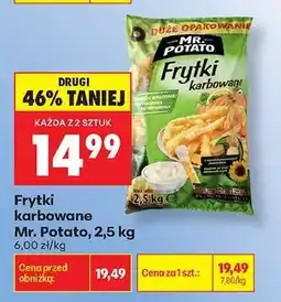 Biedronka Frytki karbowane Mr. Potato 2,5 kg oferta