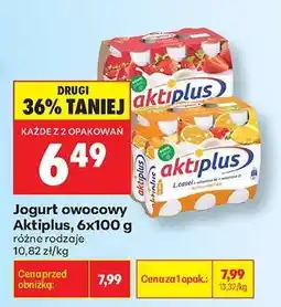 Biedronka Jogurt owocowy Aktiplus, 6x100 g oferta