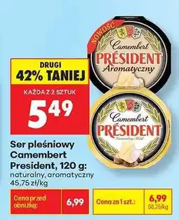 Biedronka Ser pleśniowy Camembert President, 120 g oferta