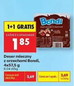 Biedronka Deser mleczny z orzechami Bondi 4x57,5 g oferta