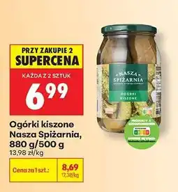 Biedronka Ogórki kiszone Nasza Spiżarnia 880 g 500 g oferta