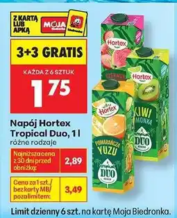 Biedronka Napój Hortex Tropical Duo, 1l oferta