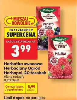 Biedronka Herbatka owocowa Herbaciany Ogród Herbapol, 20 torebek oferta