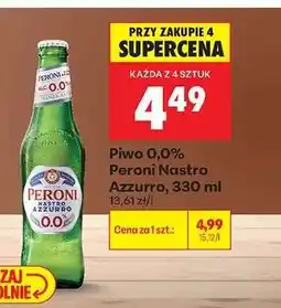 Biedronka Piwo 0,0% Peroni Nastro Azzurro, 330 ml oferta
