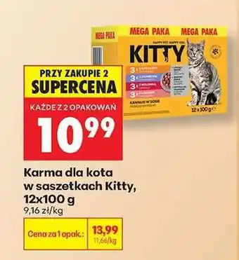 Biedronka Karma dla kota w saszetkach Kitty 12x100 g oferta