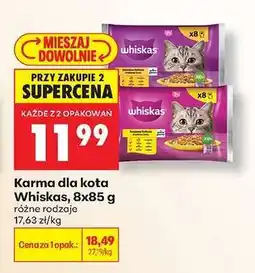 Biedronka Karma dla kota Whiskas, 8x85 g oferta
