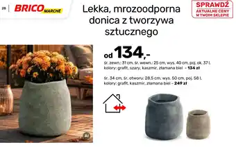 Lekka, mrozoodporna donica z tworzywa sztucznego