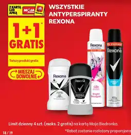 Biedronka Antyperspiranty Rexona oferta
