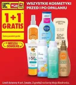 Biedronka Wszystkie kosmetyki przed i po opalaniu oferta