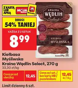 Biedronka Kiełbasa Myśliwska Kraina Wędlin Select oferta