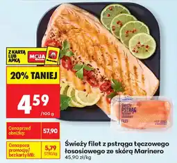 Biedronka Świeży filet z pstrąga tęczowego łososowego ze skórą Marinero oferta
