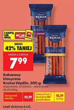 Biedronka Kabanosy klasyczne Kraina Wędlin oferta