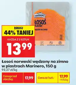 Biedronka Łosoś w plastrach Marinero oferta